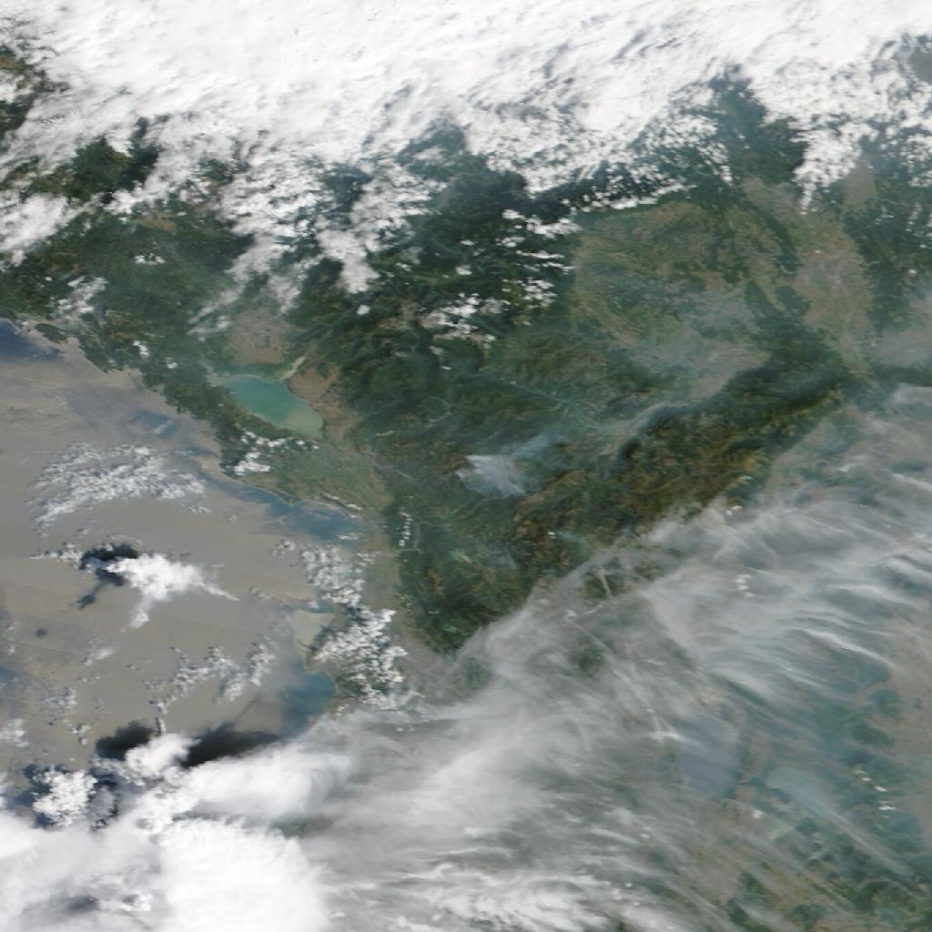 Forest fire in Albania during August 2026